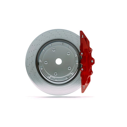 Drilled Brake Rotor With Caliper